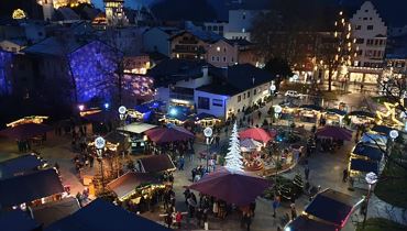 Christmas market in the municipal  parc