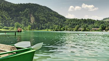 View of Lake Thiersee and Pendling